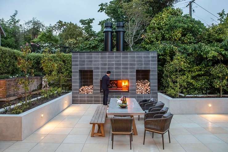 Bigger isn't necessarily better when it comes to outdoor fireplaces. Artwork / Beth Walsh