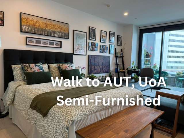 Studio apartment semi furnished central city