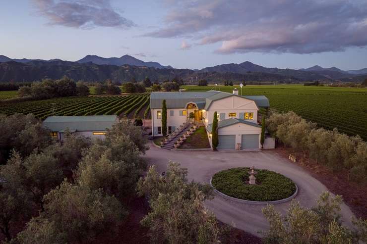 The historic villa for sale at 1024/1028 Elie Bay Road, in Marlborough Sounds. Photo / Supplied