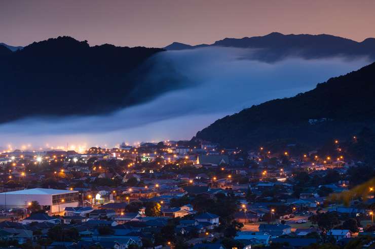 Houses in Greymouth, West Coast. The region’s average property value has risen more than 12% in the last 12 months, OneRoof figures show. Photo / Getty Images