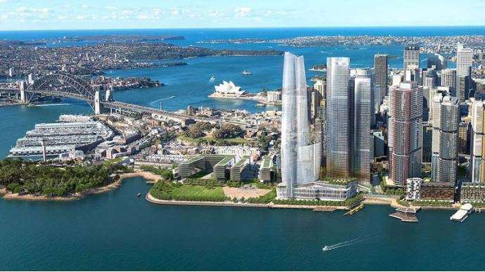 aerial view of sygney harbour and opera house  getty images