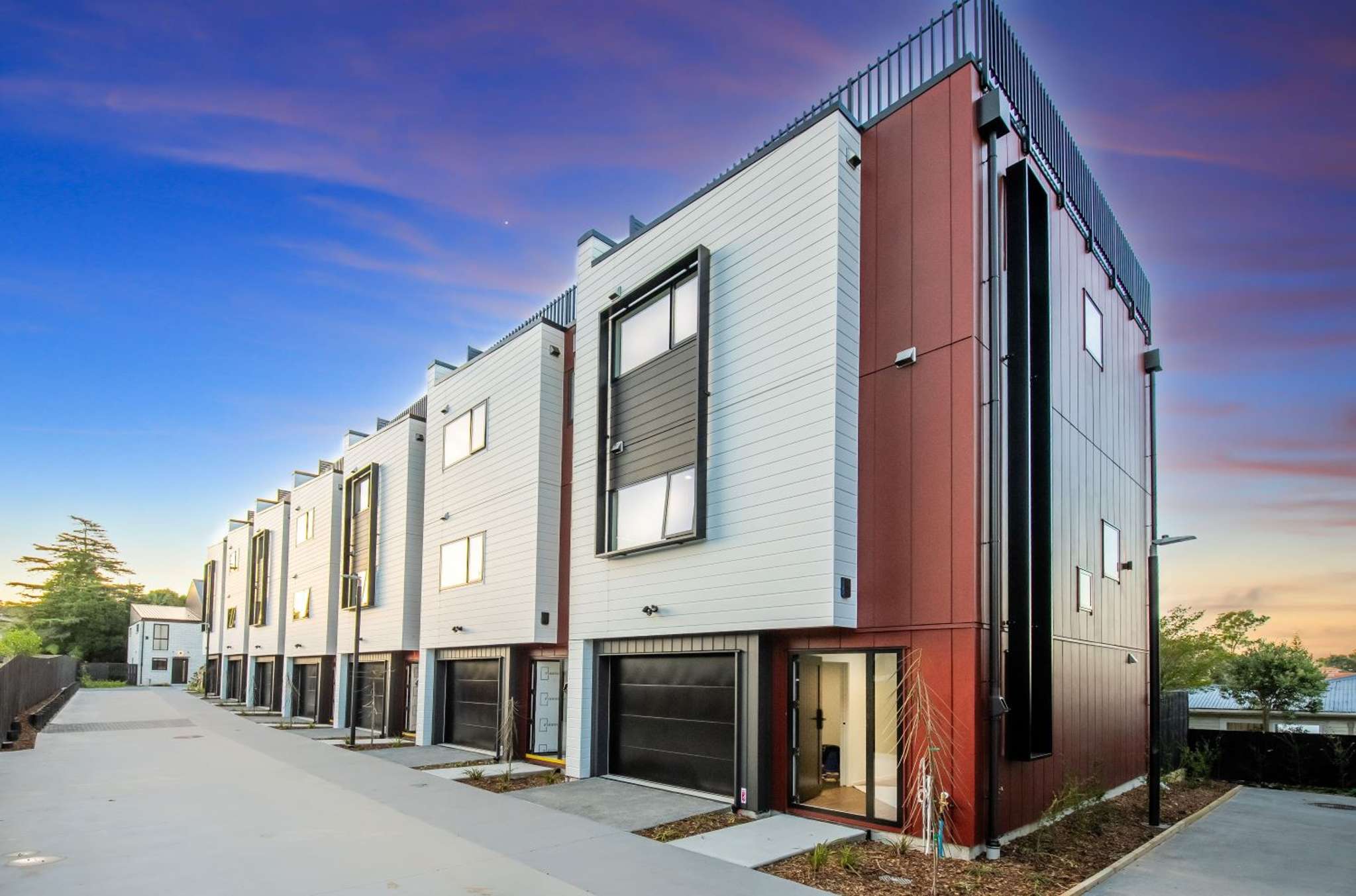 Developer adds rooftop terraces to brand new Titirangi townhouses