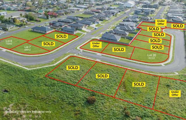 Selling Fast - Balrickard Way Stage 2 Sections