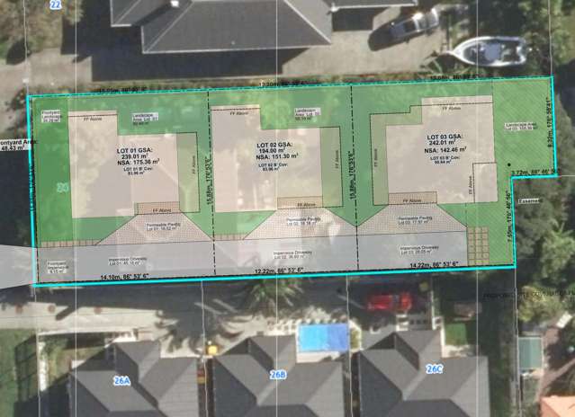 Central Auckland Development - 3 Standalone Homes
