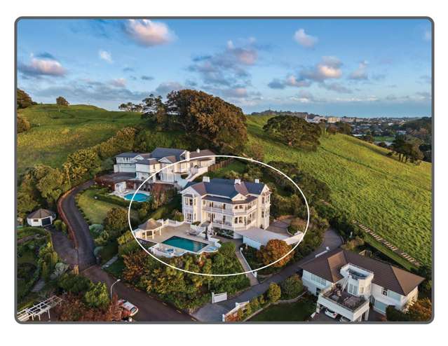 The ‘White House” sits proudly on the crest of Mt Hobson