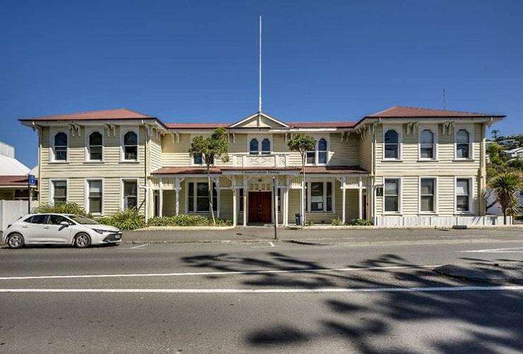 Sarah and Stuart Nash plan to renovate the old courthouse in Marine Parade in five stages. Photo / Supplied