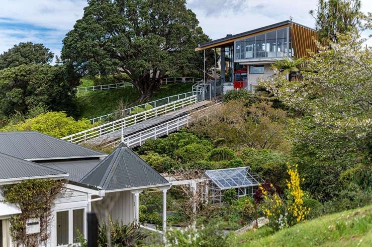 The turret house on Rawhiti Terrace, in Kelburn, Wellington, was snapped up by a local family. Photo / Supplied