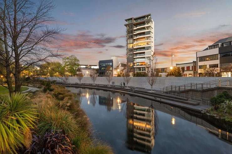 A penthouse in The Gloucester, in central Christchurch, sold in seven days and for <imgm more than its RV. Photo / Supplied