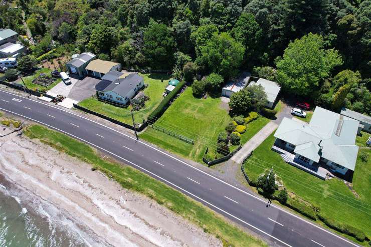 The new owners of 902 Thames Coast Road, from left, Doug and Gayl Nicholson and Joanne and Alan Nicholson. Photo / Supplied