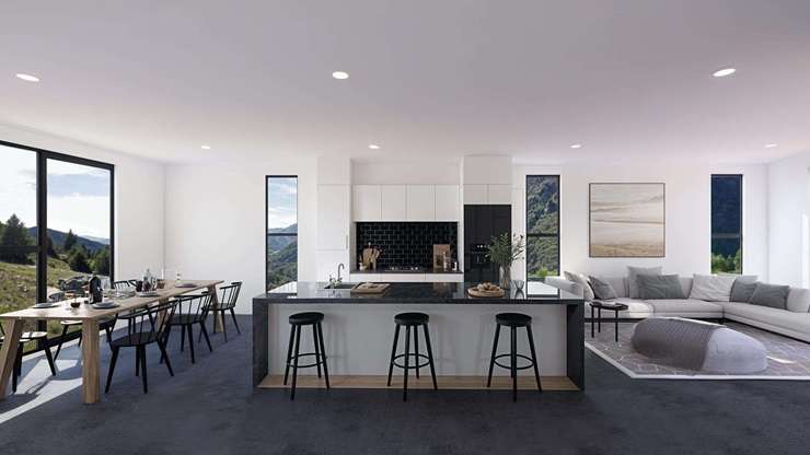 New-build homes on Arthurs Point Road, Arthur's Point, are available to buy off the plan. Photo / Supplied