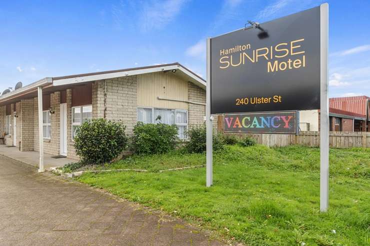 Abbey Motel in Melville, which had previously a contract with the Government for emergency accommodation, is part of a liquidation sale. Photo / Bayleys