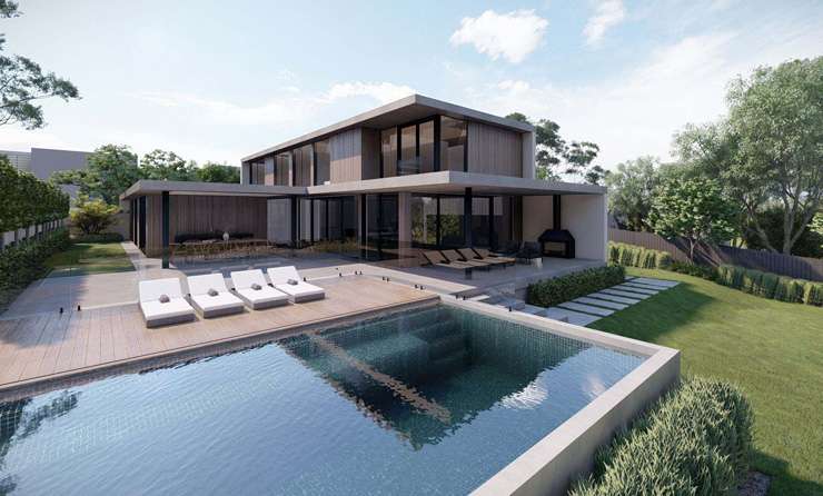 An artist's impression of one of the planned homes at  67-71 Fendalton Road, in Fendalton, Christchurch. Photo / Supplied