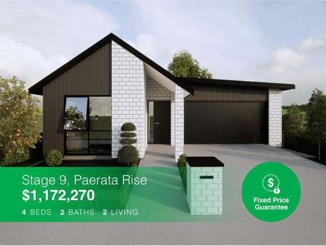 PAERATA RISE - Perfect House & Land Option - 100% Fixed Price!