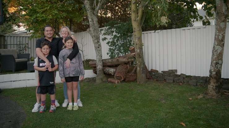 Andre and Bettie Collen and their sons Juandre and Kieran rattle through their list for host Jayne Kiely. Photo / Supplied